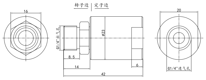 3001008l3001008L系列單通路純氣動旋轉接頭 系列滑環外形圖紙
