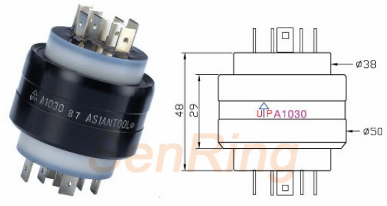 a1030A1030系列水銀滑環(18路30A電流+2路4A電流)系列水銀導電滑環圖紙