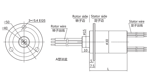 m300M300系列大電流滑環 系列滑環外形圖紙