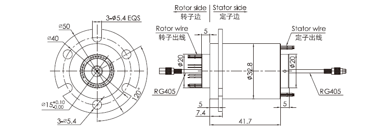 o032-24O032-24系列高清滑環(1組1080P高清信號+24路2A電流) 系列滑環外形圖紙
