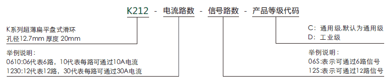 k212K212系列超薄PCB板滑環系列滑環特點